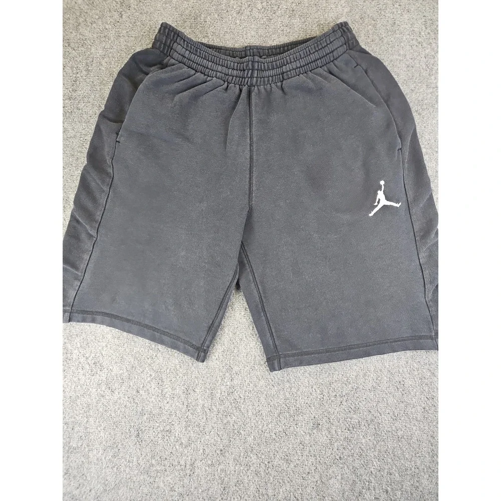 Vintage JORDAN mens Size Large (RARE) Black French Terry Cloth Shorts 1639